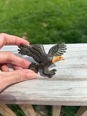 Bald Eagle Artisan Fridge Magnet by Clay Critters Jewel Eye Handmade USA